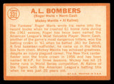 1964 Topps Baseball #331 Mickey Mantle Al Kaline Roger Maris VG 540730
