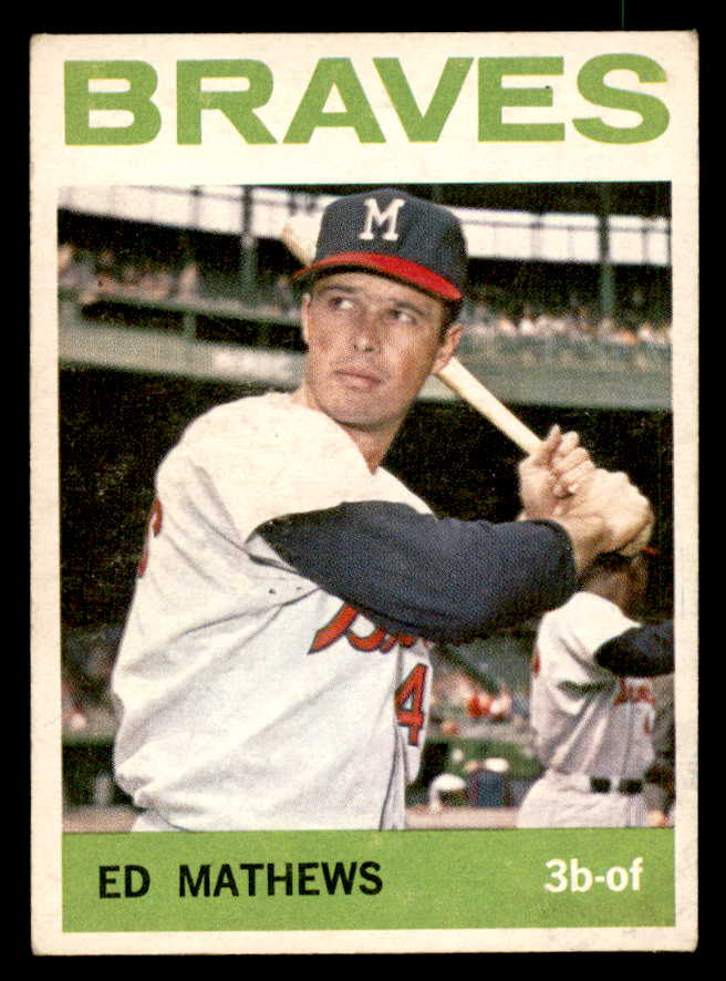 1964 Topps Baseball #035 Eddie Mathews Braves EX 540735