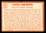 1964 Topps Baseball #021 Yogi Berra Yankees GD-VG 540743