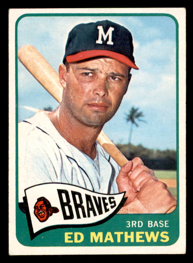 1965 Topps Baseball #500 Eddie Mathews Braves EX 540771
