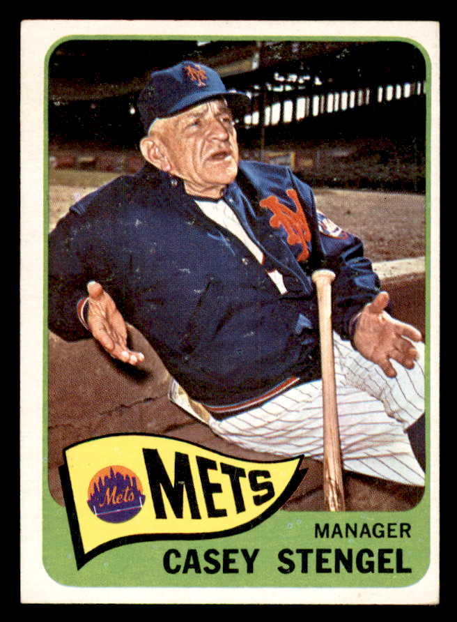 1965 Topps Baseball #187 Casey Stengel Mets EX 540801