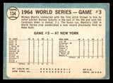 1965 Topps Baseball #134 World Series Game 3 Mickey Mantle EX 540842