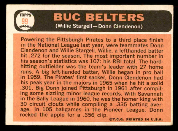 1966 Topps Baseball #099 Willie Stargell Donn Clendenon VG 540853