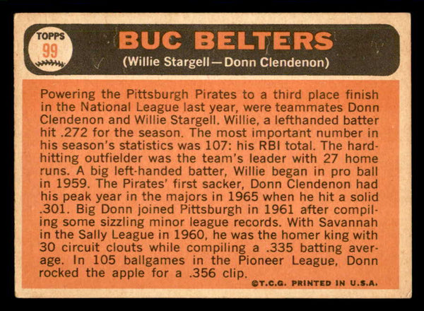 1966 Topps Baseball #099 Willie Stargell Donn Clendenon VG 540854