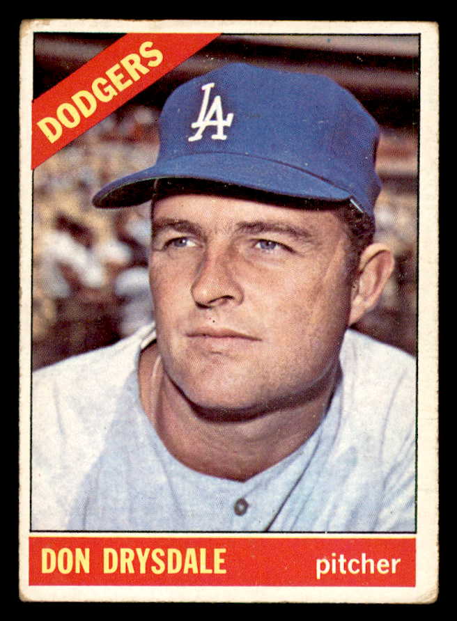 1966 Topps Baseball #430 Don Drysdale Dodgers VG 540868