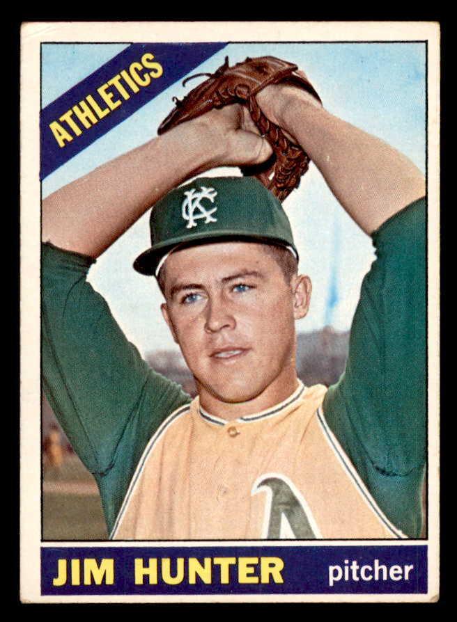 1966 Topps Baseball #036 Catfish Hunter A's VG 540889