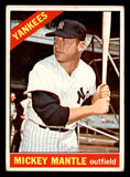 1966 Topps Baseball #050 Mickey Mantle Yankees VG 540909