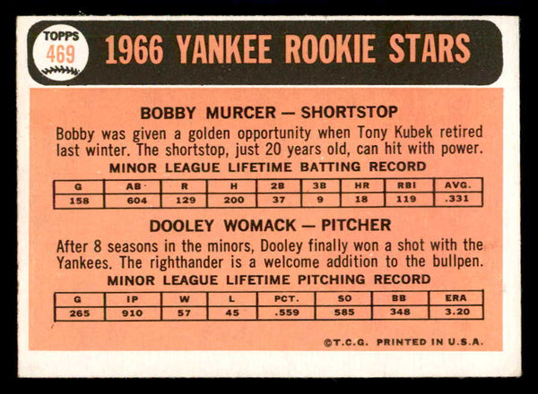1966 Topps Baseball #469 Bobby Murcer Yankees EX 540912