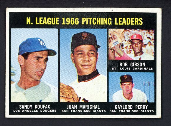 1967 Topps Baseball #236 N.L. Win Leaders Sandy Koufax EX 540917