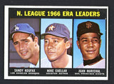 1967 Topps Baseball #234 N.L. ERA Leaders Sandy Koufax EX-MT 540919