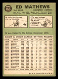 1967 Topps Baseball #166 Eddie Mathews Astros Poor 540951