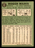 1967 Topps Baseball #045 Roger Maris Cardinals VG 540953