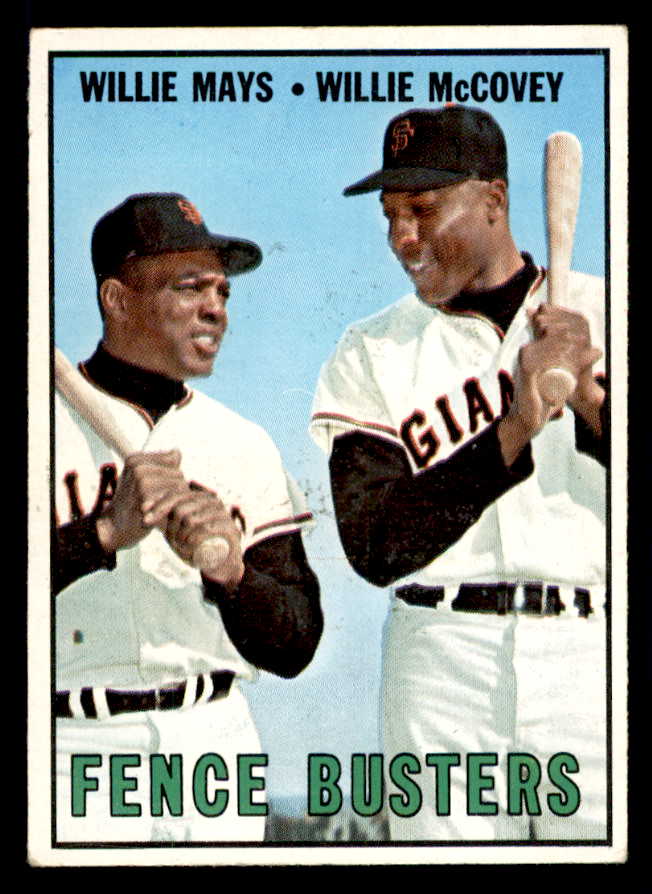 1967 Topps Baseball #423 Willie Mays Willie McCovey EX 540955