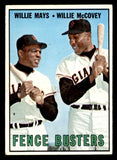 1967 Topps Baseball #423 Willie Mays Willie McCovey EX 540955