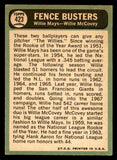 1967 Topps Baseball #423 Willie Mays Willie McCovey EX 540955
