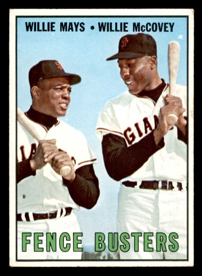 1967 Topps Baseball #423 Willie Mays Willie McCovey EX 540956