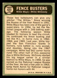 1967 Topps Baseball #423 Willie Mays Willie McCovey EX 540956