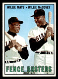 1967 Topps Baseball #423 Willie Mays Willie McCovey EX-MT 540957