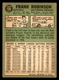 1967 Topps Baseball #100 Frank Robinson Orioles FR-GD 540988