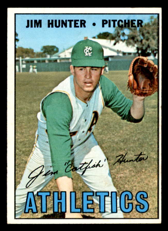 1967 Topps Baseball #369 Catfish Hunter A's EX-MT 541004
