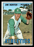 1967 Topps Baseball #369 Catfish Hunter A's EX-MT 541004
