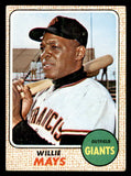 1968 Topps Baseball #050 Willie Mays Giants VG 541030