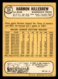 1968 Topps Baseball #220 Harmon Killebrew Twins VG 541047