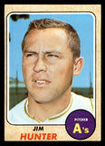 1968 Topps Baseball #385 Catfish Hunter A's EX 541048