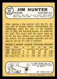 1968 Topps Baseball #385 Catfish Hunter A's EX 541048