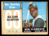 1968 Topps Baseball #374 Roberto Clemente A.S. Pirates VG 541052