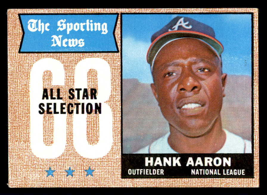 1968 Topps Baseball #370 Hank Aaron A.S. Braves EX 541062