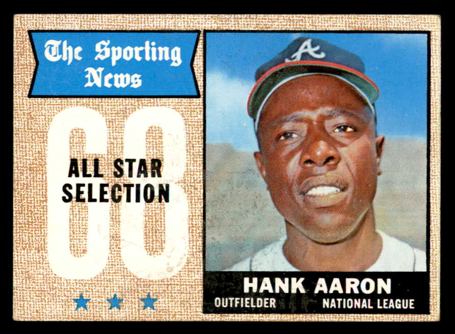 1968 Topps Baseball #370 Hank Aaron A.S. Braves EX 541063