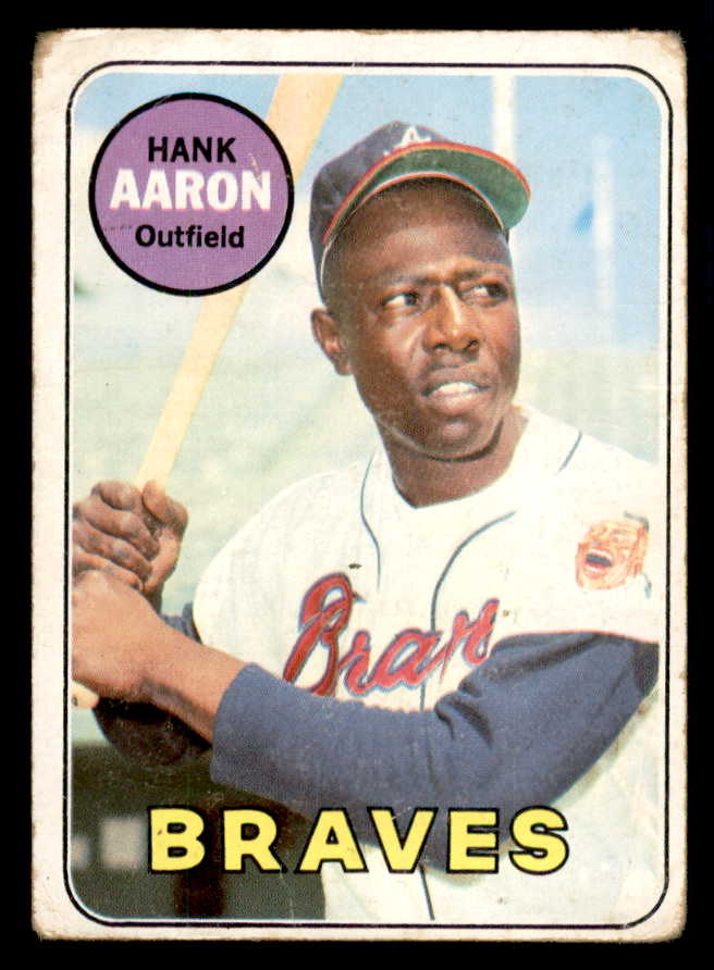 1969 Topps Baseball #100 Hank Aaron Braves FR-GD 541083
