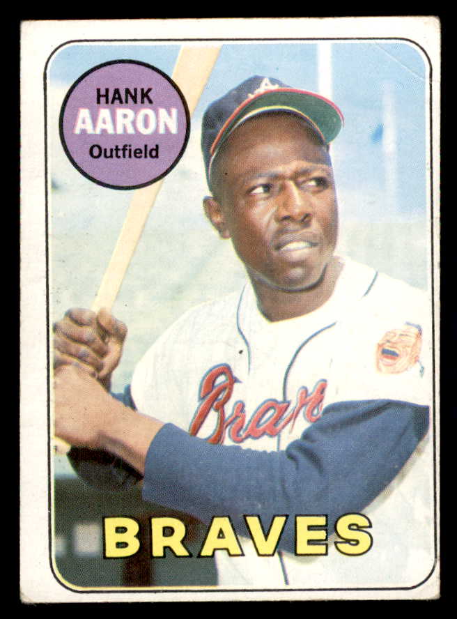 1969 Topps Baseball #100 Hank Aaron Braves VG 541084