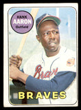 1969 Topps Baseball #100 Hank Aaron Braves VG 541084