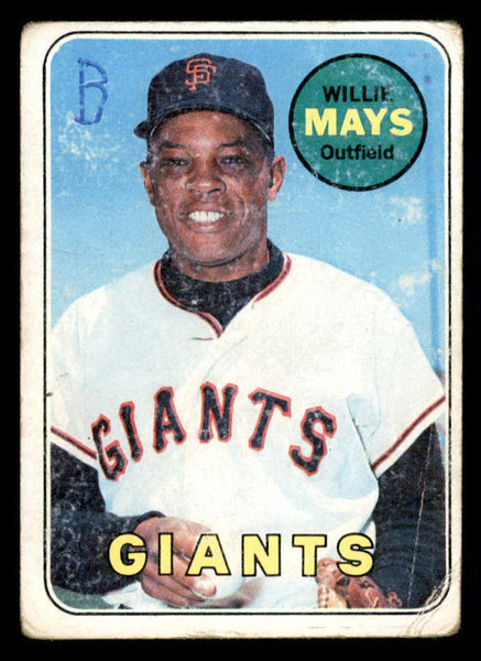 1969 Topps Baseball #190 Willie Mays Giants Poor 541126