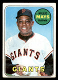 1969 Topps Baseball #190 Willie Mays Giants Poor 541127