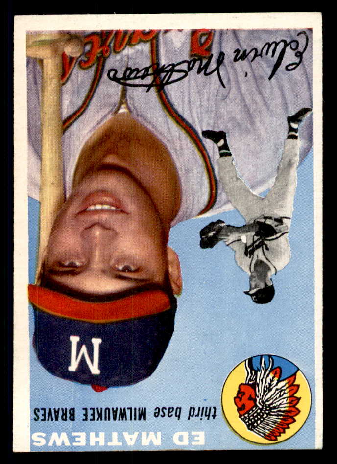 1954 Topps Baseball #030 Eddie Mathews Braves VG 541152