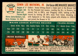 1954 Topps Baseball #030 Eddie Mathews Braves VG 541152