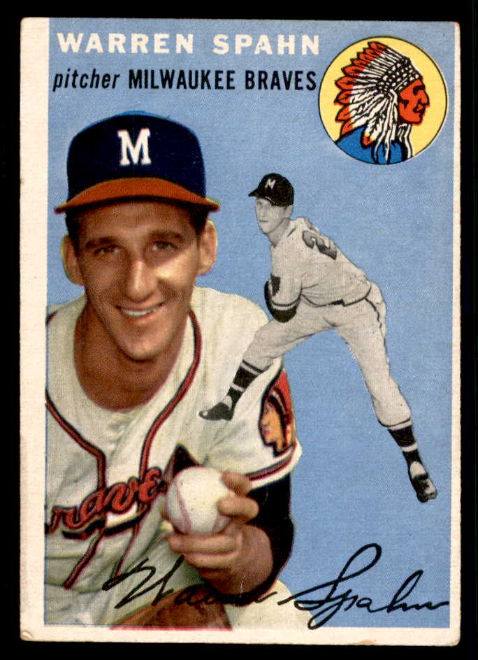 1954 Topps Baseball #020 Warren Spahn Braves GD-VG 541153