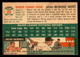 1954 Topps Baseball #020 Warren Spahn Braves GD-VG 541153