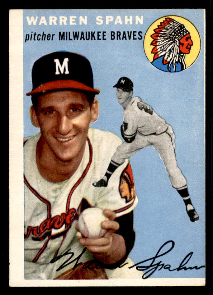 1954 Topps Baseball #020 Warren Spahn Braves VG 541154