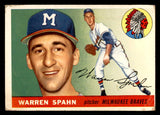 1955 Topps Baseball #031 Warren Spahn Braves VG 541162