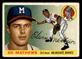 1955 Topps Baseball #155 Eddie Mathews Braves VG 541163