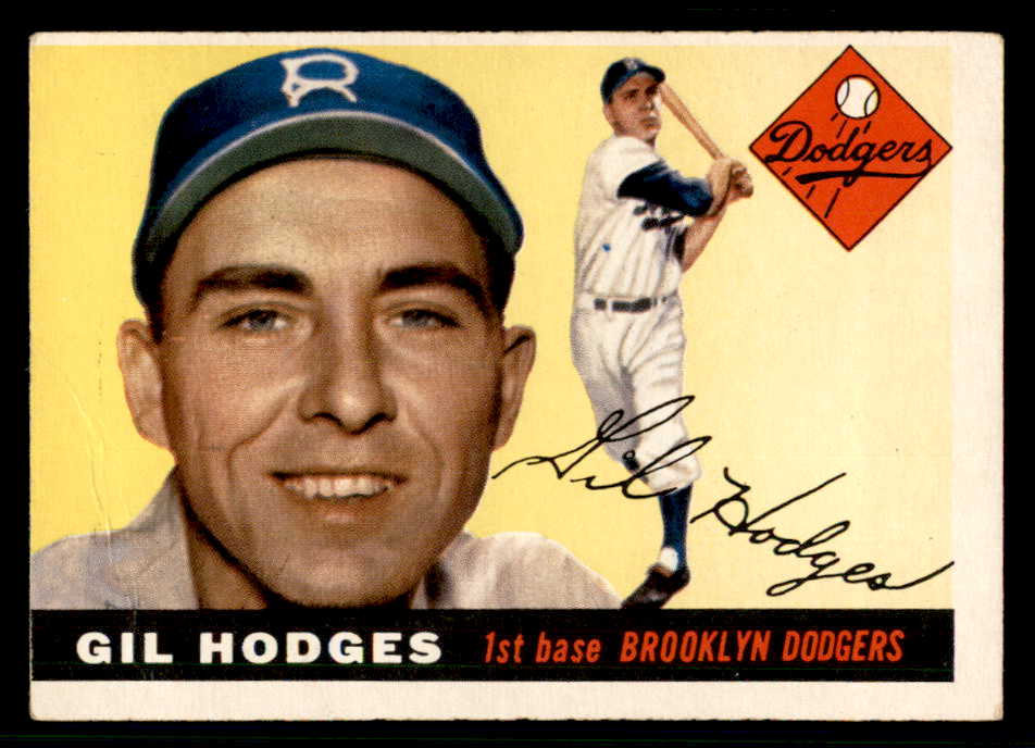1955 Topps Baseball #187 Gil Hodges Dodgers VG 541164