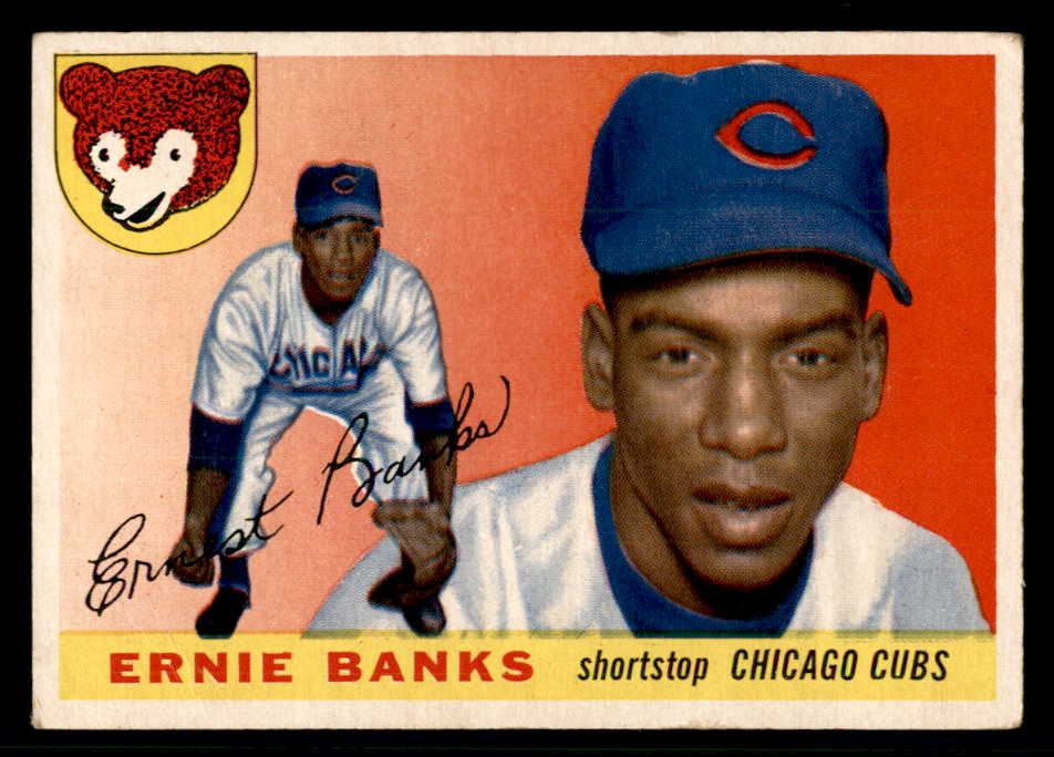 1955 Topps Baseball #028 Ernie Banks Cubs VG 541172