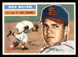 1956 Topps Baseball #014 Ken Boyer Cardinals EX-MT White 541177