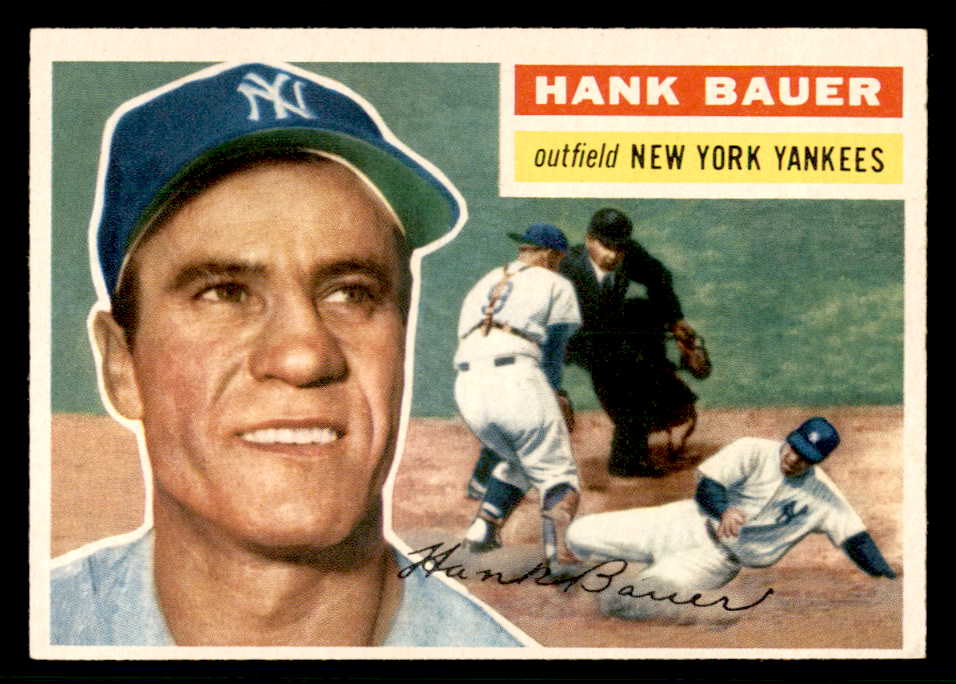 1956 Topps Baseball #177 Hank Bauer Yankees NR-MT Gray 541178