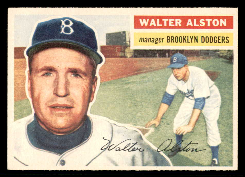 1956 Topps Baseball #008 Walter Alston Dodgers NR-MT White 541180