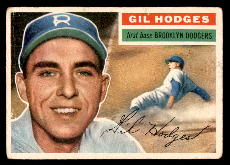 1956 Topps Baseball #145 Gil Hodges Dodgers VG Gray 541184